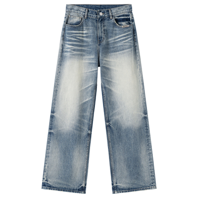 新因素美式猫须牛王微喇牛仔裤男