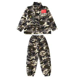 迷彩服儿童套装男女军训服户外运动会秋冬军装当兵特种兵表演出服