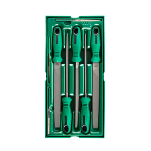 Sata/世达工具09910钳工锉8件锉刀组套三角半圆扁平圆锉套装尖头