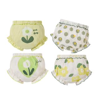 婴儿内裤女宝宝夏季纯棉小童全棉训练短裤小女孩不夹pp面包裤透气