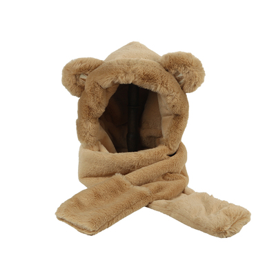 可爱韩版百搭秋冬季保暖围巾一体