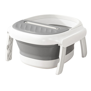 洁丽雅泡脚桶可折叠家用加厚保温过小腿便携洗脚盆养生足浴按摩盆