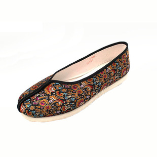 步瀛斋民族风布鞋复古凤凰绣花鞋平底汉服鞋老北京布鞋手工千层底