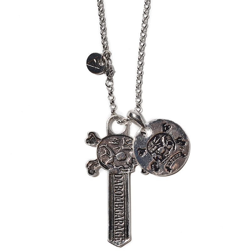 DABOMB[READY TO RIDE]NECKLACE WITH SILVER PENDANT-项链