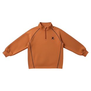 胖男童加绒半高领卫衣保暖加厚中大童打底衫大码加肥加大秋冬上衣