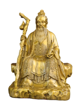 黄铜月老神像摆件月下老人求姻缘