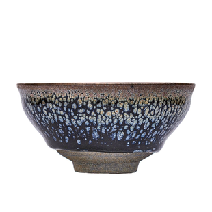 李达建盏精品束口8.5大师茶盏原矿铁胎收藏级茶杯建窑单杯主人杯