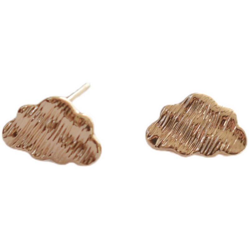 包14k真金保色云朵白云耳钉耳饰饰品配件diy材料