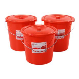 珠江牌塑料桶18升水桶带盖手提桶乔迁入伙红桶学生洗澡洗衣泡脚桶