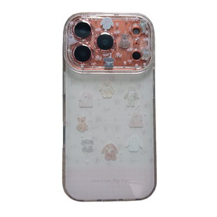 少女心碎花可爱小动物适用苹果17手机壳带手链iphone16promax萌系17promax女新款15Pro防摔16Pro保护套全包14