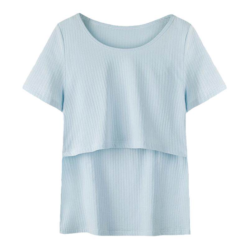 哺乳睡衣上衣女短袖夏季