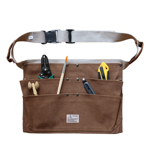 美式户外餐饮店吧台工作围腰便携工具袋挂包腰包发型师专用围裙