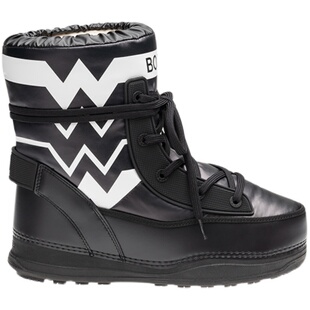 【礼物】BOGNER博格纳 女士LA PLAGNE 7时尚系带保暖拼色雪地靴