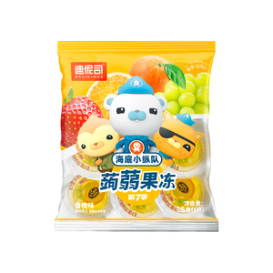 迪怩司蒟蒻果冻海底小纵队香橙味蒟蒻零食75g*1袋0脂休闲食品小吃