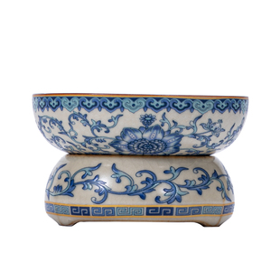 青花汝窑茶漏茶滤陶瓷茶叶过滤网满花珐琅彩泡茶神器茶隔茶道配件