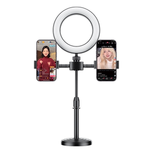 直播补光灯主播美颜嫩肤网红神器室内专用拍照灯光大光圈环形打光灯手机摄影美光自拍用抖音小型便携桌面支架