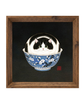 纸居良品拼图32片一碗猫咪益智