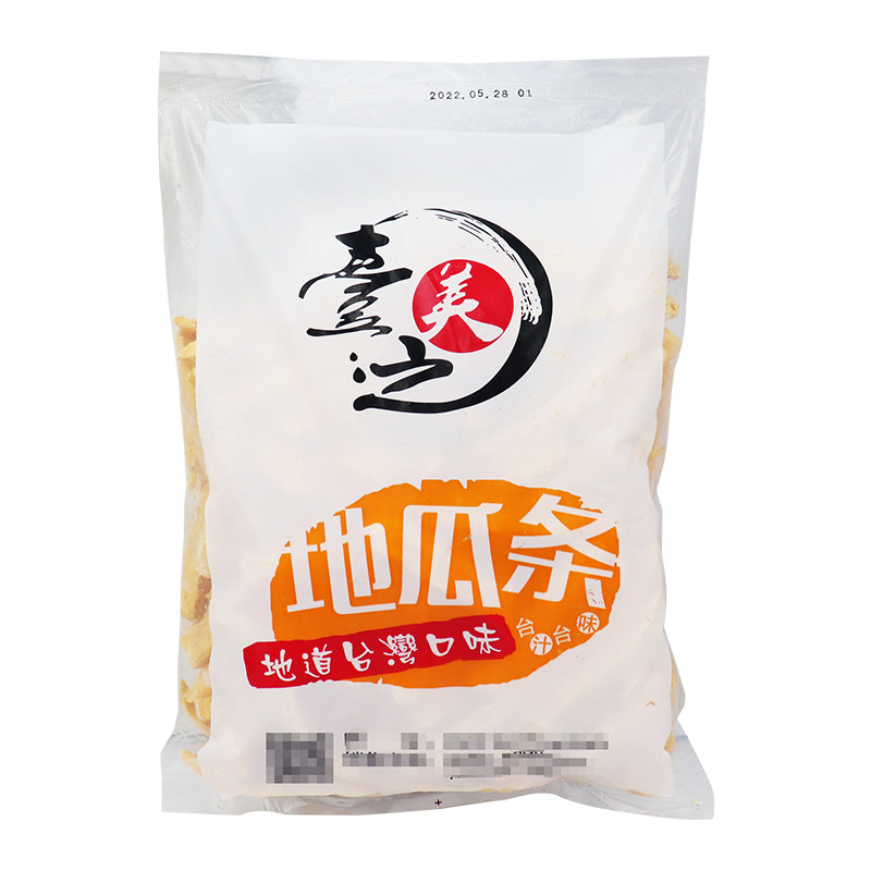 台之美地瓜条黄金甘梅地瓜条油炸半成品红薯条冷冻粗薯条1KG/包