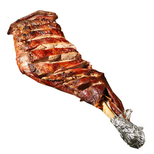 内蒙古炭火现烤羊腿即食羊肉烧烤食材户外烤羊排手撕肉套餐礼盒装