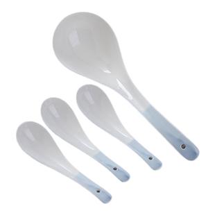 景德镇骨瓷餐具釉下彩筷子大马戈小调羹配件盛汤大勺小勺烟缸牙签