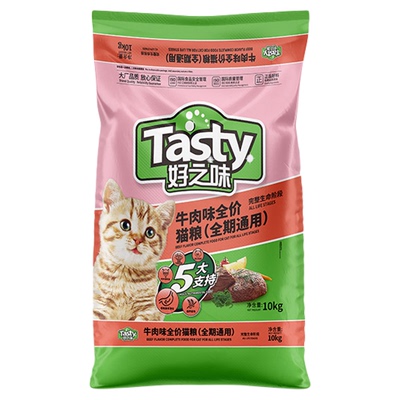 好之味牛肉味全价猫粮成猫10kg装通用型幼猫营养囤货大包装