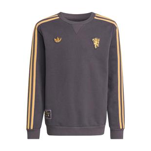 阿迪达斯三叶草童装25秋季新款大童曼联足球休闲卫衣套头衫JY1080