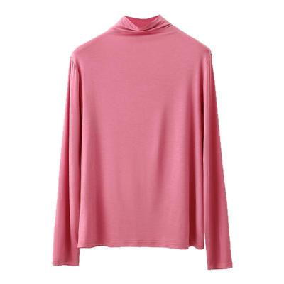 薄款半高领打底衫莫代尔长袖t恤