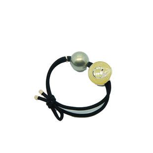 可爱黄色笑脸扎头发皮筋女2025双层耐用细头绳高级感珍珠发绳发圈