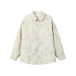 班尼路SK扎染碎花长袖衬衫男秋冬季美式宽松休闲衬衣帅气外套MS