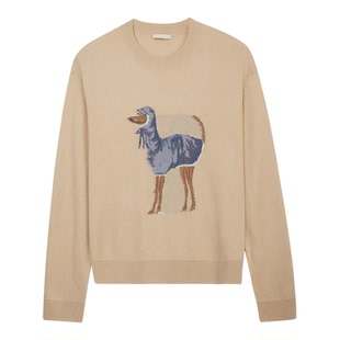 现货长袖针织衫2025冬季新款复古提花上衣女3J4E404