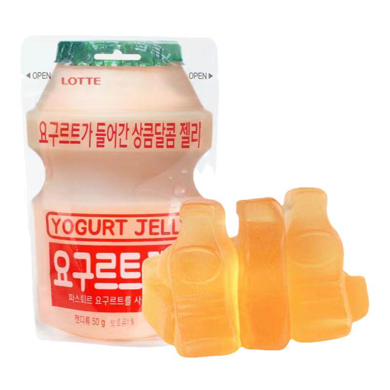 韩国进口lotte乐天乳酸菌软糖50gQQ糖橡皮糖休闲儿童小孩零食可爱