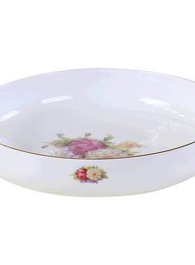 欧式骨瓷餐具深菜盘子家用蒸鱼盘