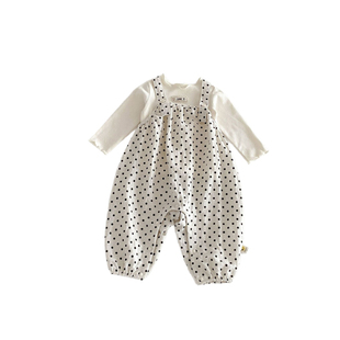 女童巨好看春装2026新款一岁宝宝背带裤套装两件套春季婴儿衣服