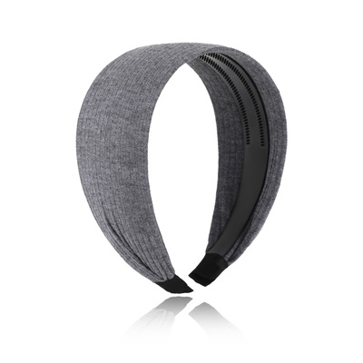 易梦玲同款发箍女灰色宽边发带针织秋冬高级感洋气时尚高颅顶头箍