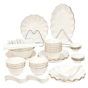 乔迁新居陶瓷餐具套装2025新款高颜值家用吃饭碗大碗碗碟碗盘组合