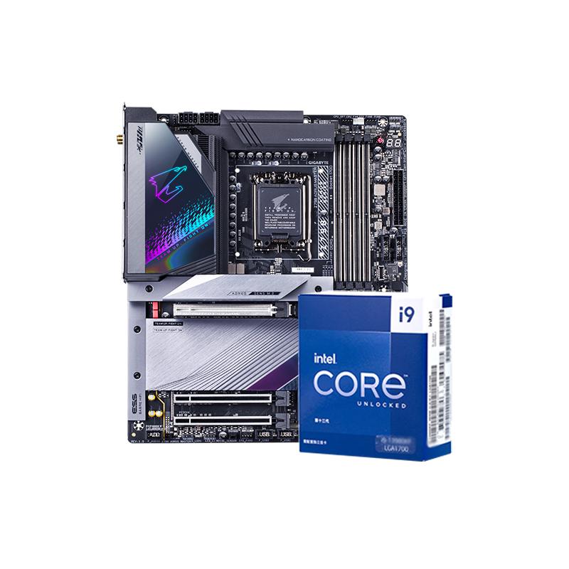 英特尔i9 14代I9 /14900KF/K/KS搭技嘉小雕冰雕电竞雕主板CPU套装