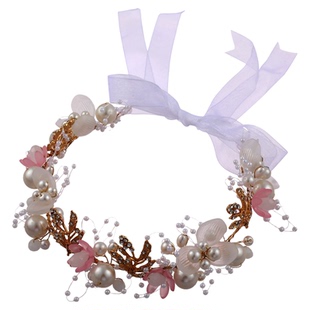 儿童王冠头饰女童头箍公主皇冠发饰花童发箍女表演小女孩发卡簪花