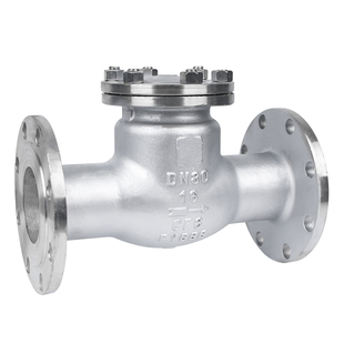 304不锈钢旋启式法兰止回阀H44W-16P翻板式法兰链接阀DN50 80 100