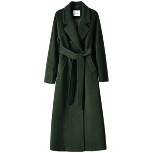 2026新款高个子软糯羊毛双排扣加厚加长款羊绒大衣毛呢外套