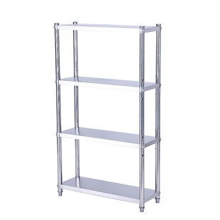 不锈钢宽25cm夹缝置物架四层落地多厨房收纳锅架20cm缝隙储物架