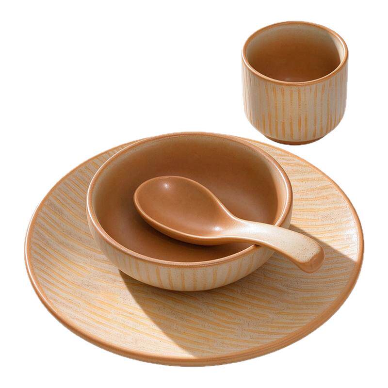 窑变石纹侘寂风陶瓷餐具套装