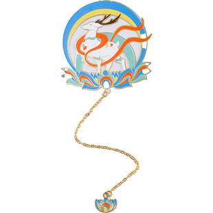 敦煌研究院 鹿踏莲花敦煌金属书签 古典中国风毕业礼物送学生高档精致奖励学生纪念品送老师礼物敦煌文创礼品