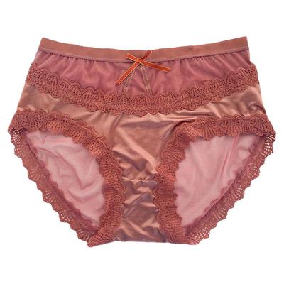 大码蕾丝纯欲中腰内裤女无痕透气