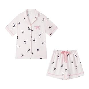 冰丝女睡衣夏带胸垫一体女款短袖短裤家居服2026新款春秋丝绸薄款