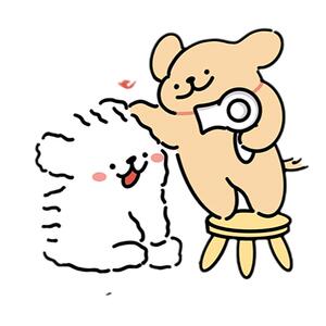 线条小狗静电贴免胶无痕隔断玻璃门贴防撞贴画家用卫生间装饰贴画