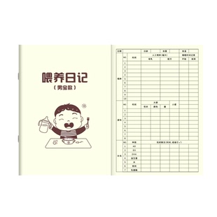 维克多利新生婴儿喂养记录本宝宝喂养日记录成长发育喂奶粉母乳奶量辅食表格手册日常作息生活龙年护理日志