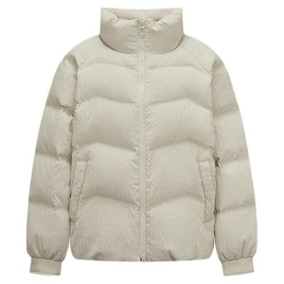 森马80绒子插肩袖提花羽绒服女