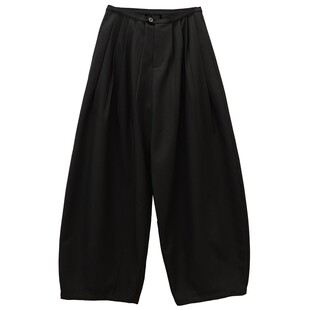 鹿与飞鸟[Sea Cabin]“松枝拿铁”双色窄腰垂感极简休闲西裤6534