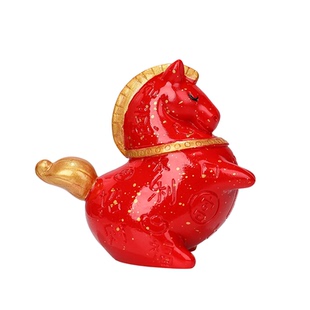 国潮小财马摆件创意车载装饰品工位桌面礼物公司年会马树脂工艺品