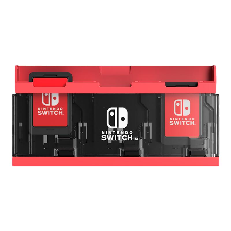 HORI Switch任天堂授权趣味弹射卡盒6卡槽 ns游戏配件包邮霓红色